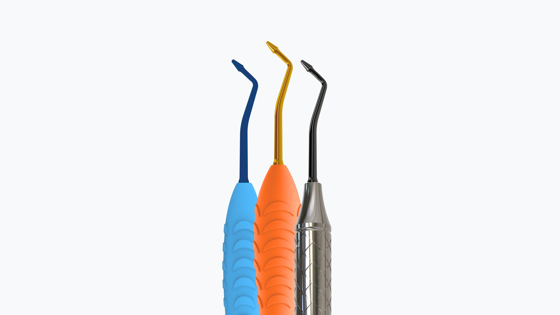 ErgoSlip finishes — Black, Blue and Gold titanium coatings