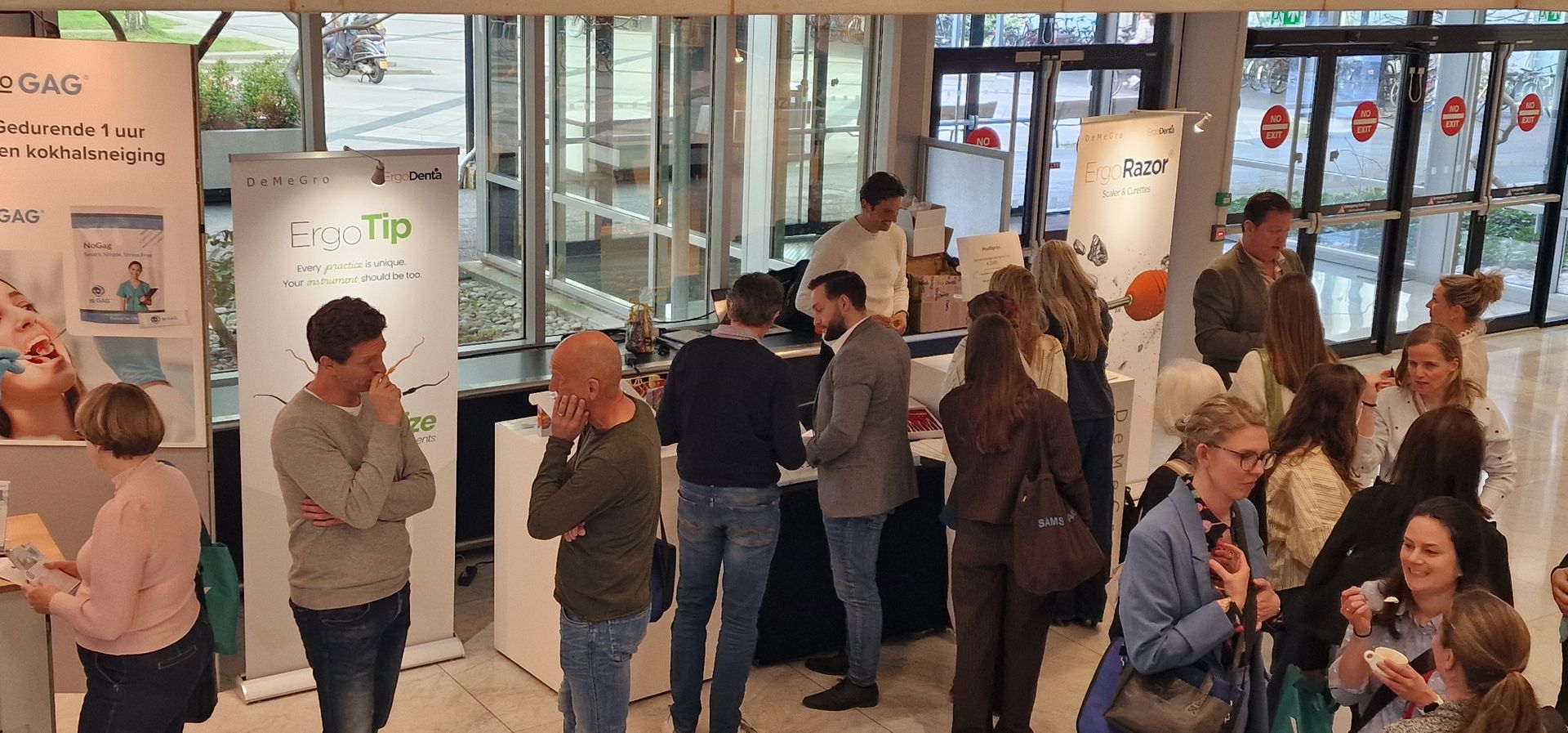 Demegro and ErgoDenta booth at the Gebitsslijtage 2026 tooth-wear congress in the Netherlands