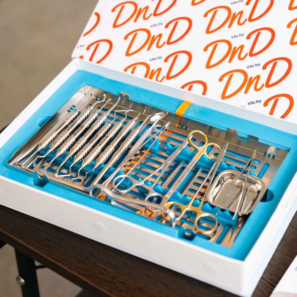Surgery Kit by DnD — open cassette with oral surgery instruments