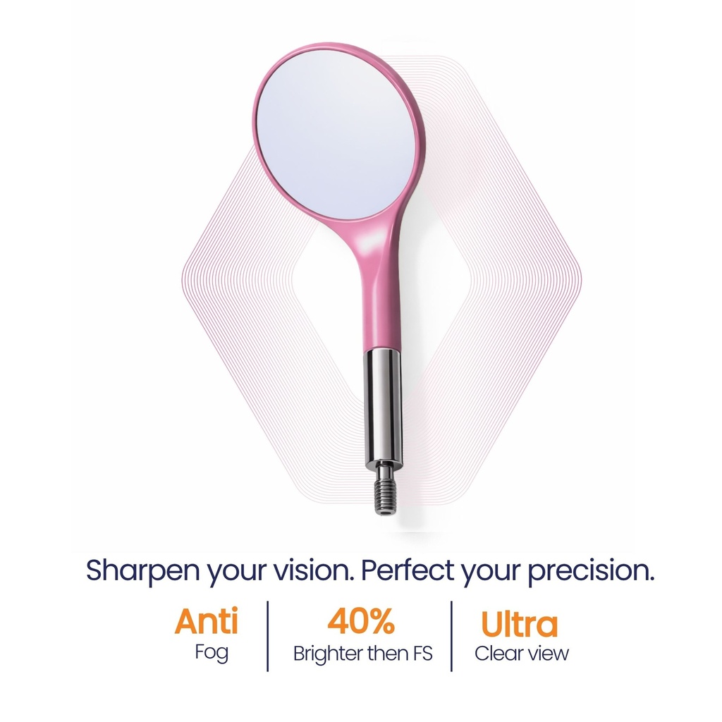 HD Mouth Mirror, No. 5, Pink – dental instrument | ErgoDenta