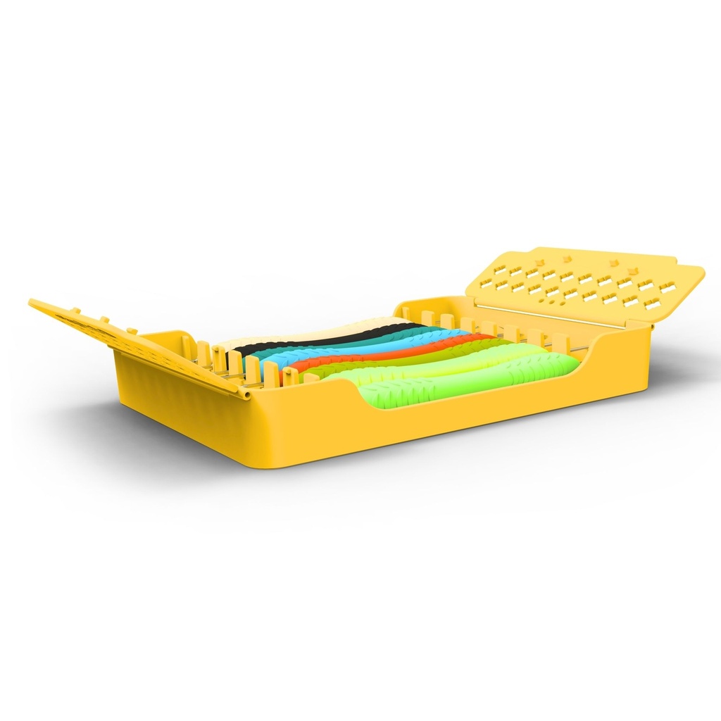 ErgoTray 8, 180x136x26mm, Yellow – dental instrument | ErgoDenta