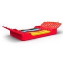 ErgoTray 8, 180x136x26mm, Red – dental instrument | ErgoDenta