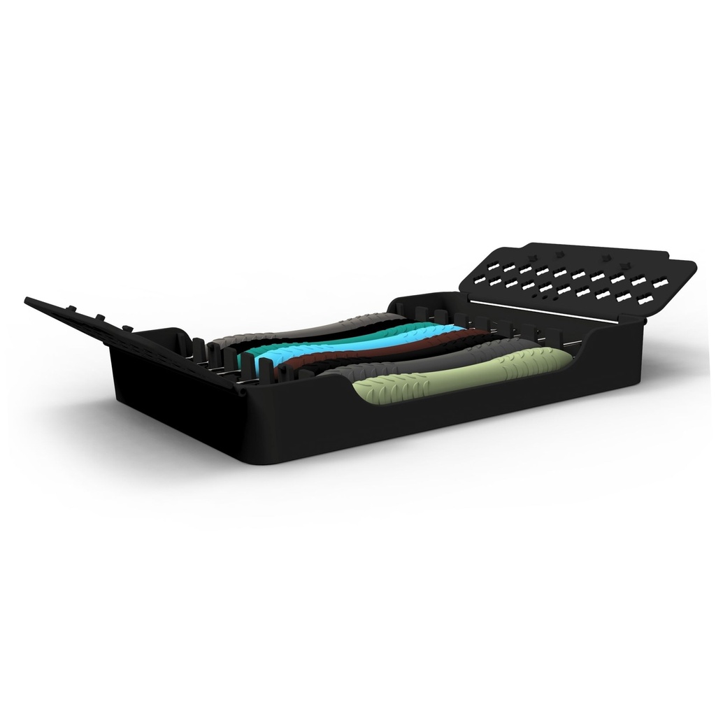 ErgoTray 8, 180x136x26mm, Black – dental instrument | ErgoDenta