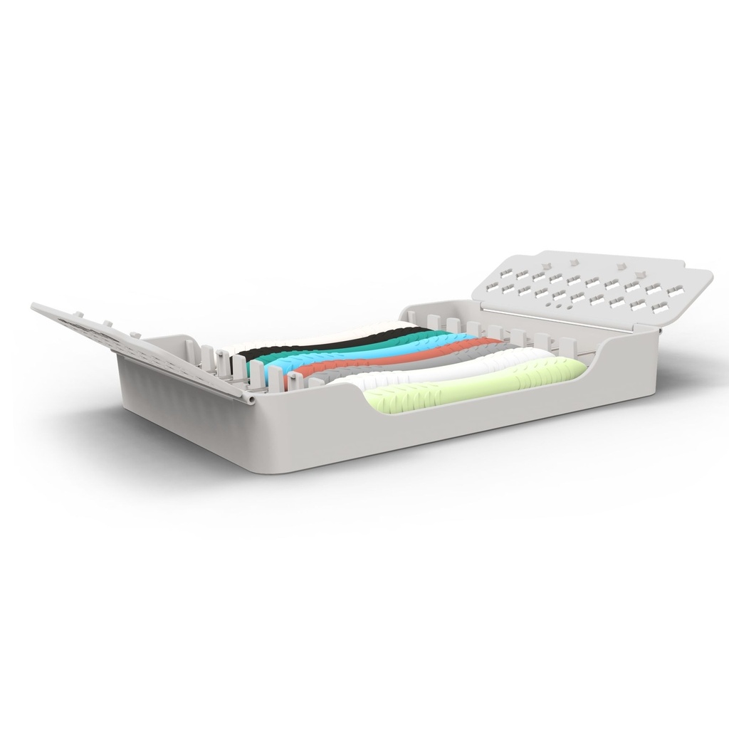 ErgoTray 8, 180x136x26mm, Grey – dental instrument | ErgoDenta