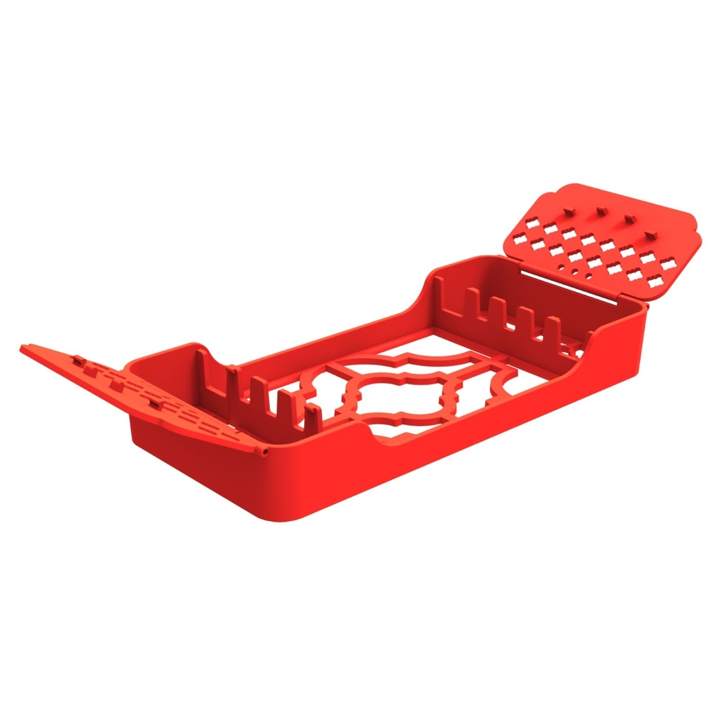 ErgoTray 5, 180x86x26mm, Red – dental instrument | ErgoDenta
