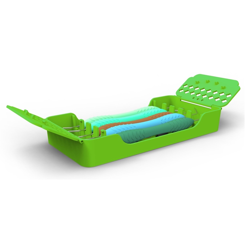 ErgoTray 5, 180x86x26mm, Green – dental instrument | ErgoDenta