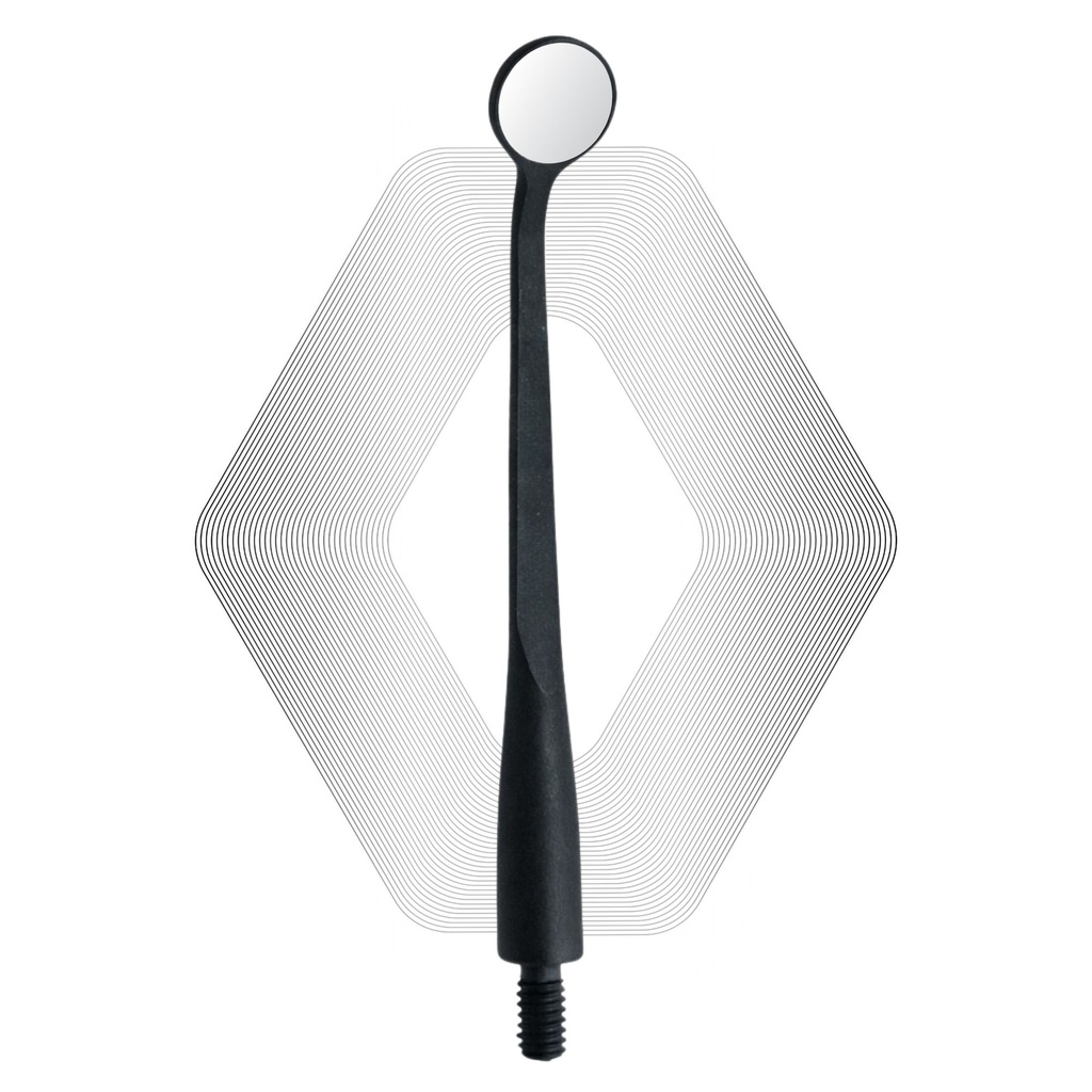Microscopic HD Mouth Mirror, UltraThin 0.7mm, Black | ErgoDenta