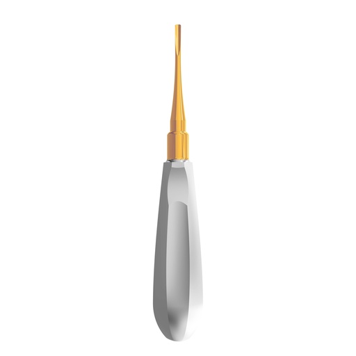 Luxating Elevator Gold, Curved, 3mm — Classic Handle | ErgoDenta