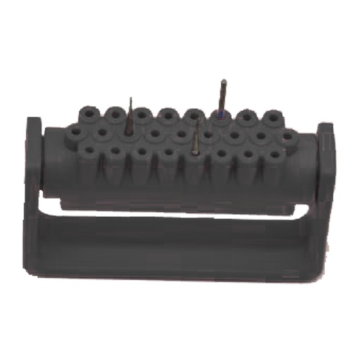 Opening Disinfection Frame Resistant to high temperature and pressure, 25 Holes, Black | ErgoDenta