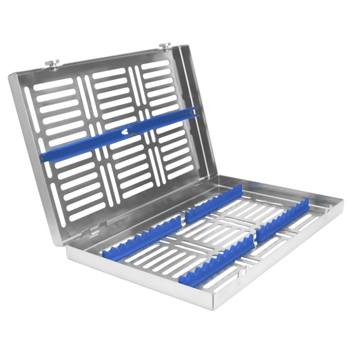 Sterilization Cassette for 20 – Removable Lid, Blue
