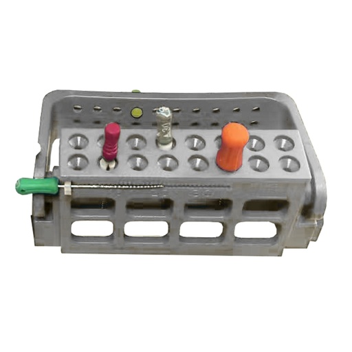 Root Canal File Frame, 16 Holes, Grey | ErgoDenta