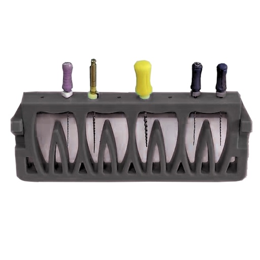 Root Canal File Frame, 8 holes, Black | ErgoDenta