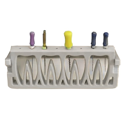 Root Canal File Frame, 8 holes, Grey | ErgoDenta