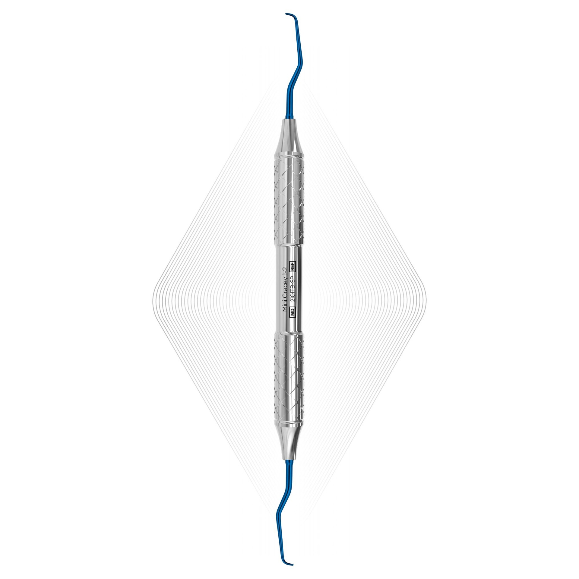 Mini Gracey 1-2 Titanium Blue Implant-Safe — ErgoDenta
