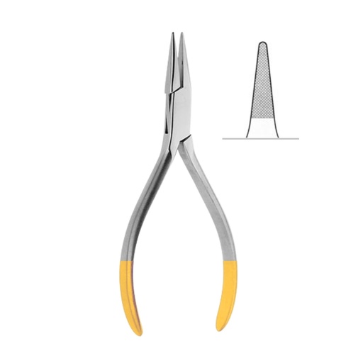 Flat Nose Pliers both sides serrated with TC inserts,14cm,TC